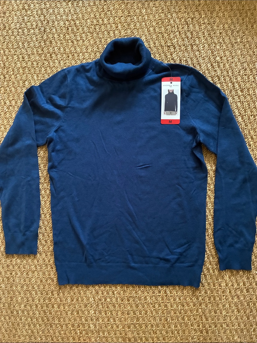 Andrew Marc Royal Blue Turtleneck Sweater - Medium